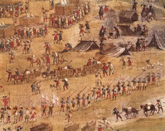 Framed Print : Siege of La Rochelle. From 10th January 1627 Framed Print : Siege of La Rochelle. From 10th January 1627