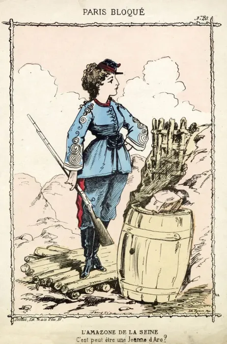 Framed Print : SIEGE OF PARIS A Parisienne dresses up in a fancy uniform Framed Print : SIEGE OF PARIS A Parisienne dresses up in a fancy uniform