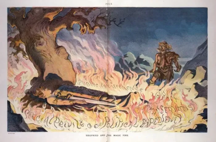 Framed Print : Siegfried and the magic fire Framed Print : Siegfried and the magic fire