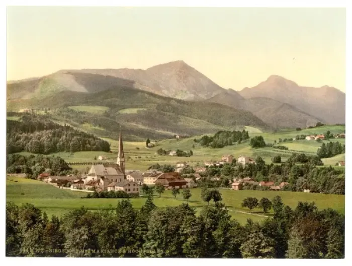 Framed Print : Siegsdorf with Mariaeck and Hockfellen, Upper Bavaria, Germa Framed Print : Siegsdorf with Mariaeck and Hockfellen, Upper Bavaria, Germa