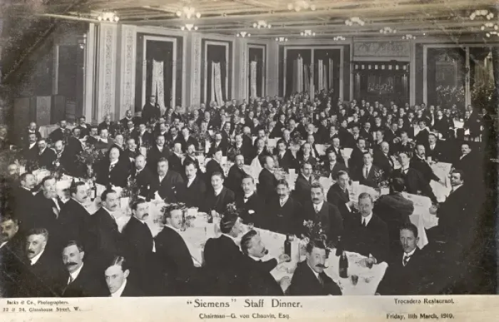 Framed Print : Siemens Staff Dinner, 1910 Framed Print : Siemens Staff Dinner, 1910