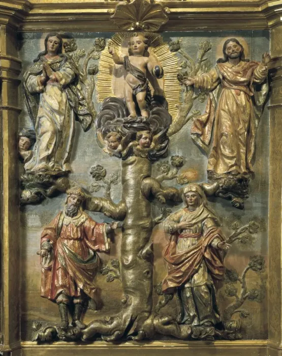 Framed Print : SIERRA, Pedro de (1702-1760). Altarpiece of Framed Print : SIERRA, Pedro de (1702-1760). Altarpiece of