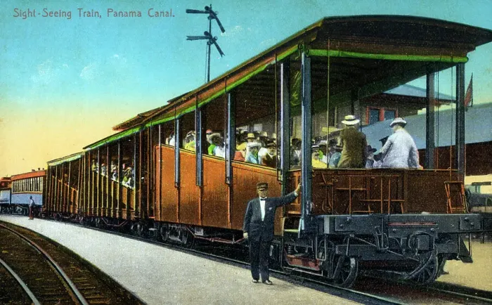 Framed Print : Sight-seeing Train - Panama Canal Framed Print : Sight-seeing Train - Panama Canal