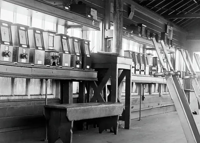Framed Print : Signal box, Edge Hill, Liverpool, early 1900s Framed Print : Signal box, Edge Hill, Liverpool, early 1900s