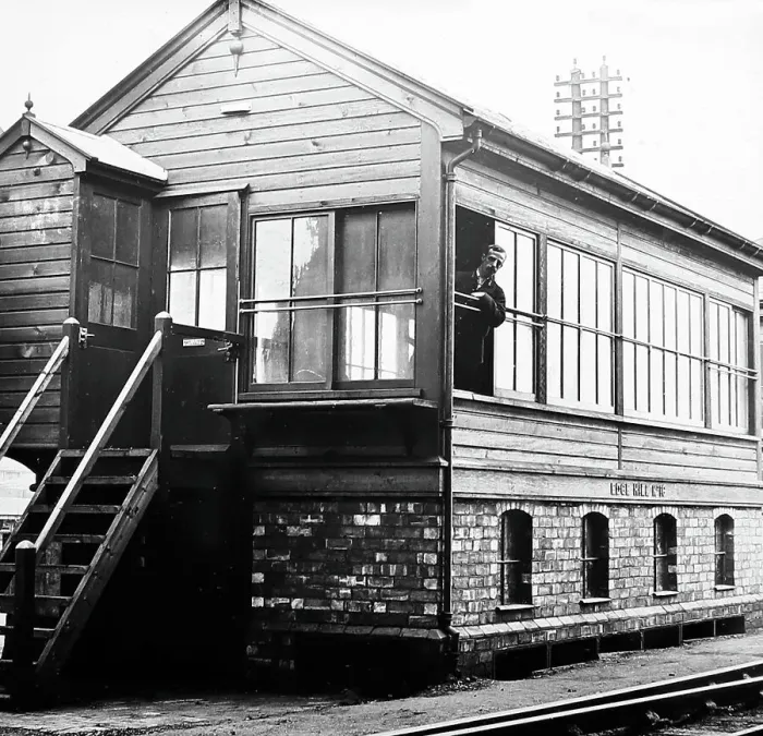 Framed Print : Signal box, Edge Hill, Liverpool, early 1900s Framed Print : Signal box, Edge Hill, Liverpool, early 1900s