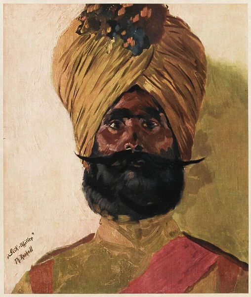 Sikh Soldier Ww1. A Sikh officer from India, fighting with the Allies in World War One