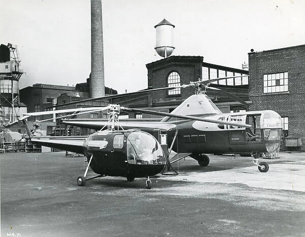 Sikorsky S-52 or H-18, foreground, and Sikorsky S-51