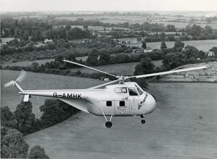 Framed Print : Sikorsky S-55, G-AMHK, registered to Westland in January 195 Framed Print : Sikorsky S-55, G-AMHK, registered to Westland in January 195
