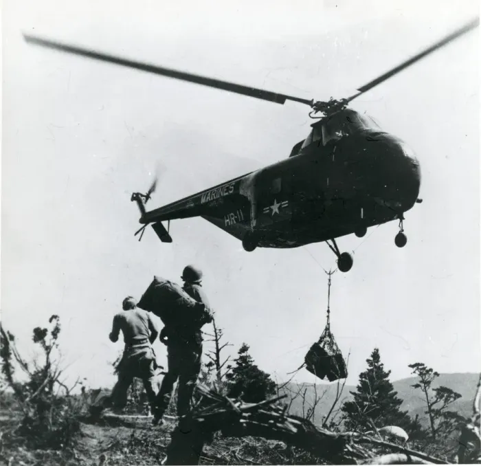 Framed Print : Sikorsky S-55 in Korea Framed Print : Sikorsky S-55 in Korea