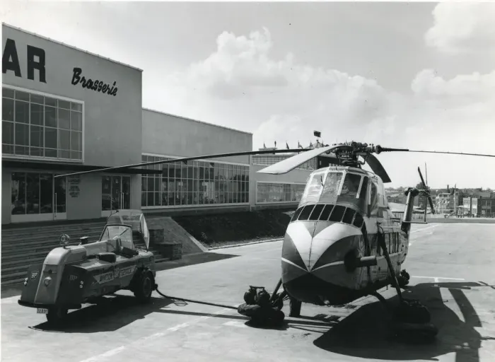 Framed Print : Sikorsky S-58 refuelling at Brussels 1958 World?s Fair Framed Print : Sikorsky S-58 refuelling at Brussels 1958 World?s Fair