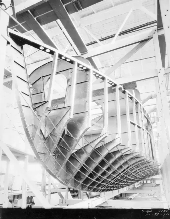 Framed Print : Sikorsky S40 fuselage during construction Framed Print : Sikorsky S40 fuselage during construction