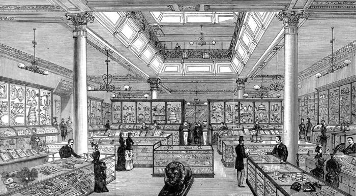 Framed Print : Silber and Flemings Silver, Jewellery and Clock Departments Framed Print : Silber and Flemings Silver, Jewellery and Clock Departments