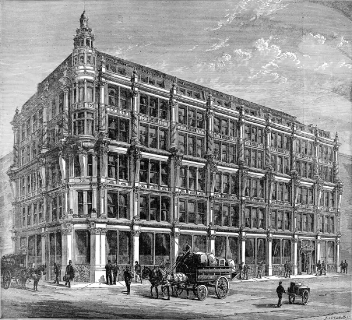 Framed Print : Silber and Flemings Warehouses, London, 1884 Framed Print : Silber and Flemings Warehouses, London, 1884