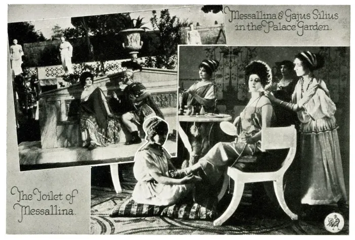Framed Print : Silent Film - Messalina, Palace Garden, Toilet Framed Print : Silent Film - Messalina, Palace Garden, Toilet