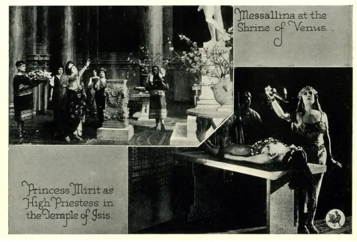 Framed Print : Silent Film - Messalina, Shrine of Venus, Temple of Isis Framed Print : Silent Film - Messalina, Shrine of Venus, Temple of Isis