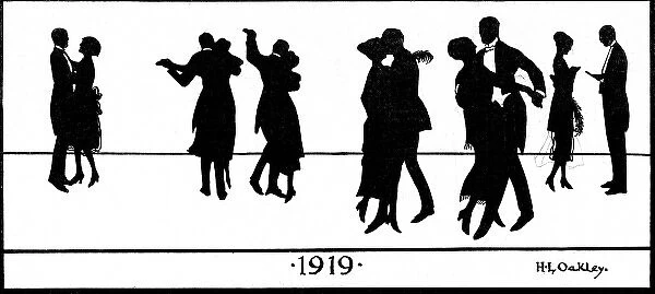 Silhouette of a 20th century dance