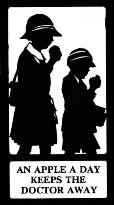 Framed Print : Silhouette, An Apple a Day Keeps the Doctor Away Framed Print : Silhouette, An Apple a Day Keeps the Doctor Away