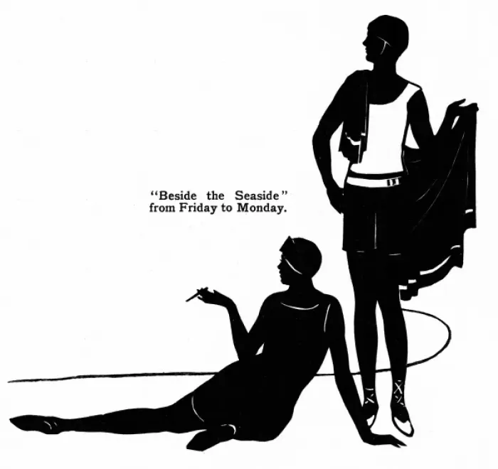 Framed Print : Silhouette of two bathing beauties Framed Print : Silhouette of two bathing beauties