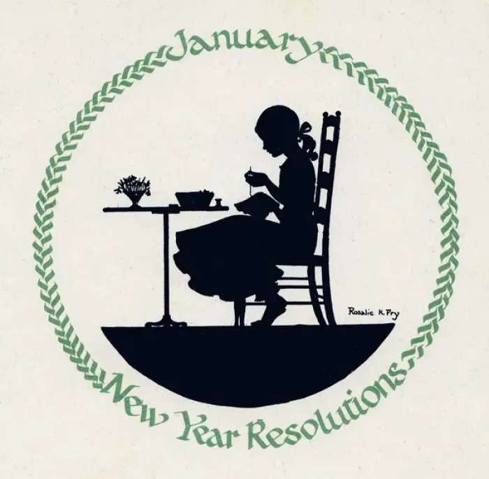 Framed Print : Silhouette Calendar -- January Framed Print : Silhouette Calendar -- January
