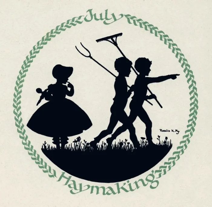 Framed Print : Silhouette Calendar -- July Framed Print : Silhouette Calendar -- July
