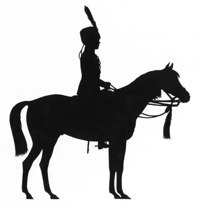 Framed Print : Silhouette of a cavalryman on horseback Framed Print : Silhouette of a cavalryman on horseback