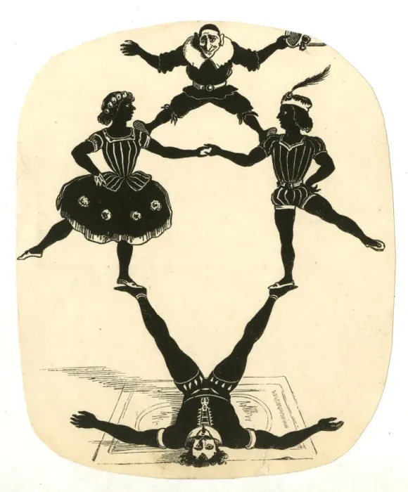 Framed Print : Silhouette, Circus Acrobats Framed Print : Silhouette, Circus Acrobats