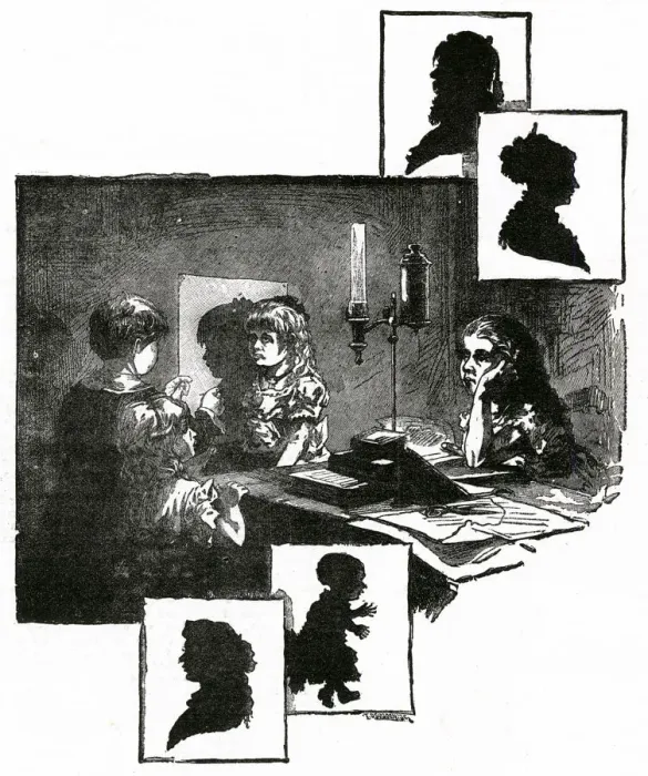 Framed Print : Silhouette drawing 1886 Framed Print : Silhouette drawing 1886