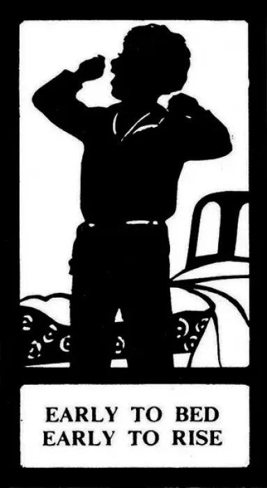 Framed Print : Silhouette, Early to Bed, Early to Rise Framed Print : Silhouette, Early to Bed, Early to Rise