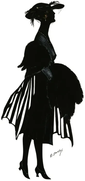 Framed Print : Silhouette of a fashionable woman Framed Print : Silhouette of a fashionable woman
