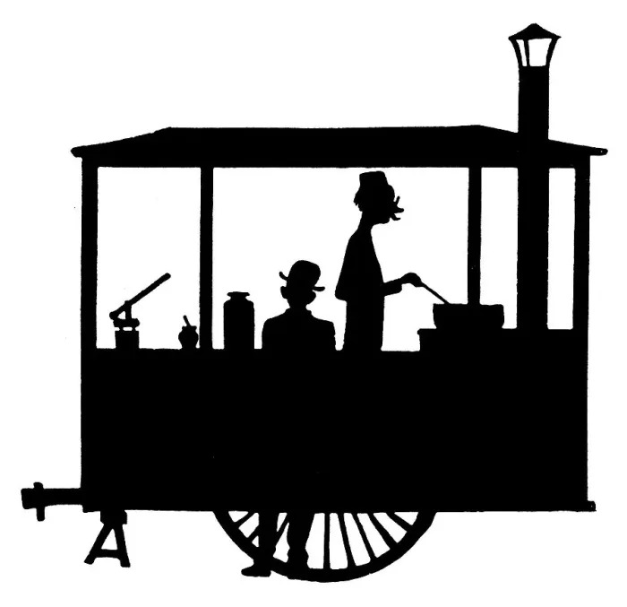 Framed Print : Silhouette - Food Stall, Seller, Street Vendor