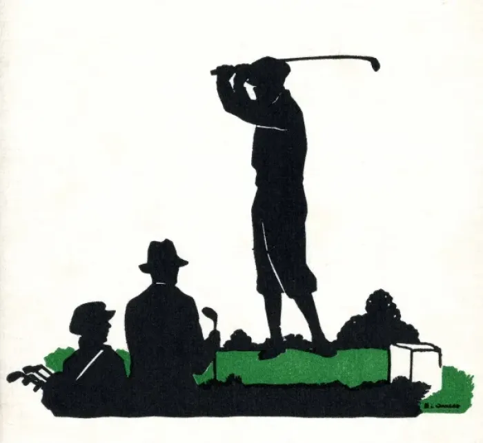 Framed Print : Silhouette of a golfing scene Framed Print : Silhouette of a golfing scene