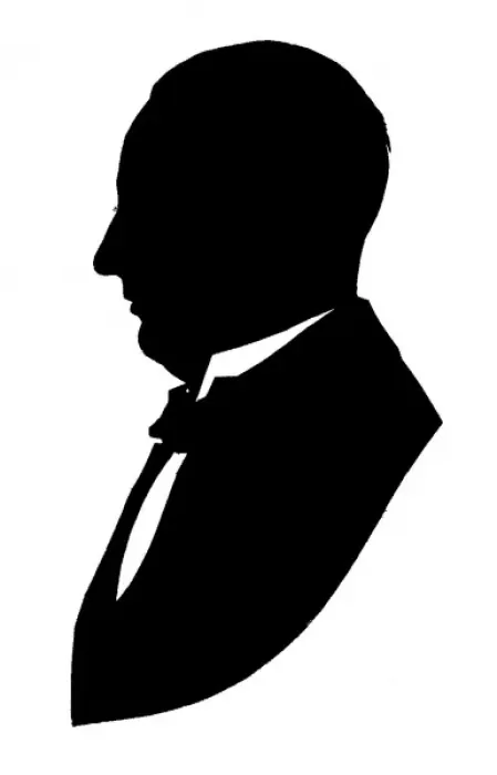 Framed Print : Silhouette of Gustav Holst, composer Framed Print : Silhouette of Gustav Holst, composer