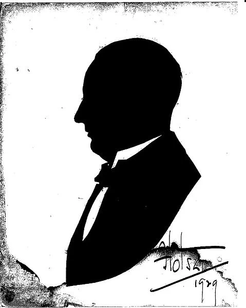 Silhouette of Gustav Holst, composer