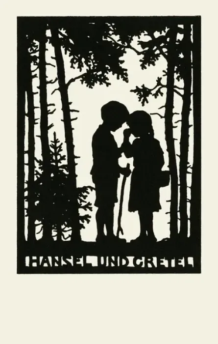 Framed Print : Silhouette. Hansel & Gretel Framed Print : Silhouette. Hansel & Gretel