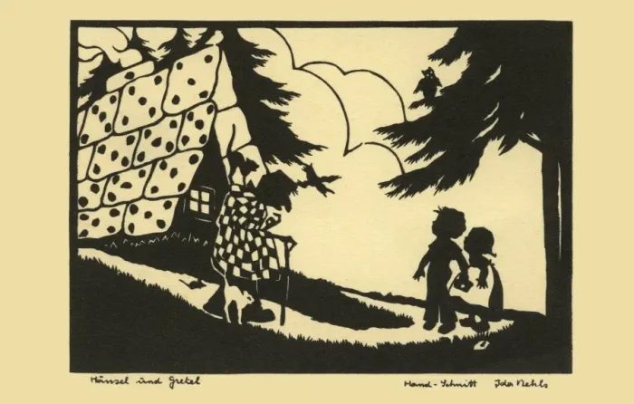 Framed Print : Silhouette. Hansel & Gretel