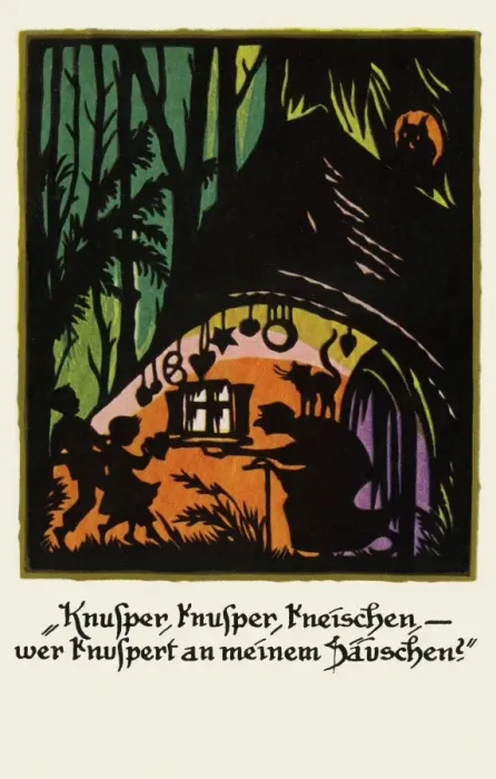 Framed Print : Silhouette. Hansel & Gretel Framed Print : Silhouette. Hansel & Gretel