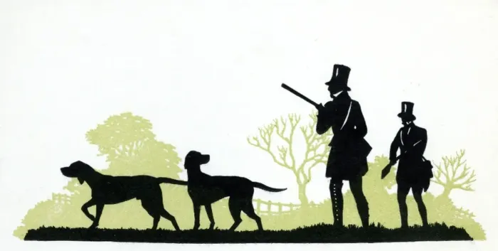 Framed Print : Silhouette of hunting scene Framed Print : Silhouette of hunting scene