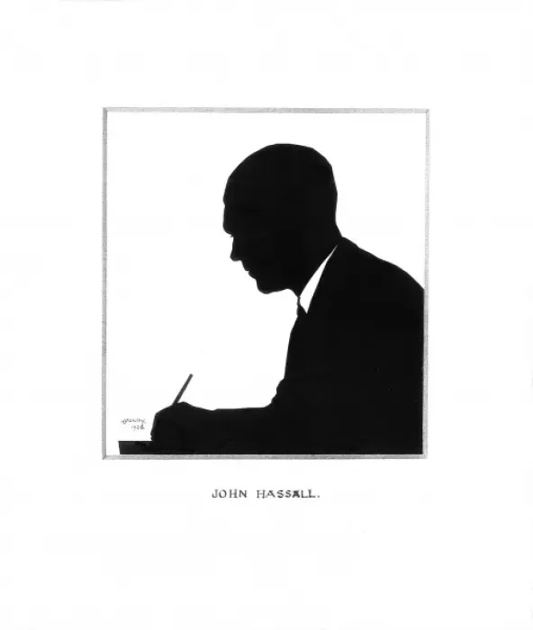 Framed Print : Silhouette of John Hassall by H. L. Oakley Framed Print : Silhouette of John Hassall by H. L. Oakley