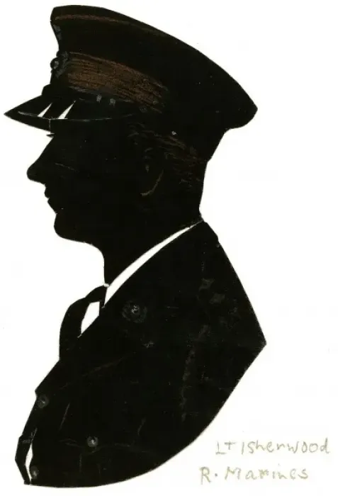 Framed Print : Silhouette of Lieutenant Isherwood, Royal Marines Framed Print : Silhouette of Lieutenant Isherwood, Royal Marines
