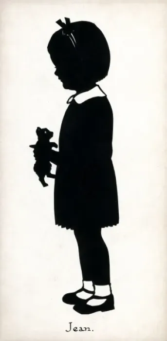 Framed Print : Silhouette of a little girl called Jean Framed Print : Silhouette of a little girl called Jean