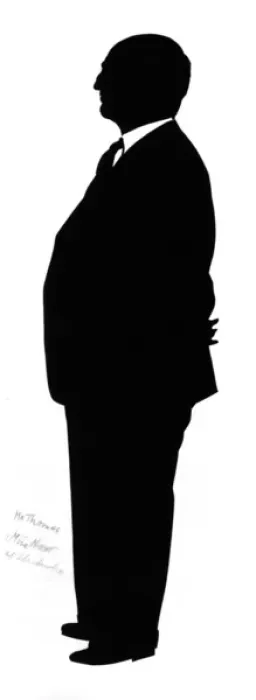 Framed Print : Silhouette of Mr Thomas, Llandudno Framed Print : Silhouette of Mr Thomas, Llandudno