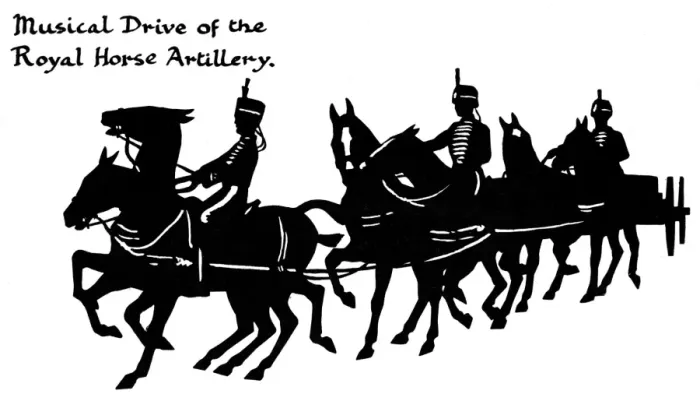 Framed Print : Silhouette of musical drive, Royal Horse Artillery Framed Print : Silhouette of musical drive, Royal Horse Artillery