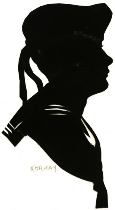 Framed Print : Silhouette of a Norwegian sailor Framed Print : Silhouette of a Norwegian sailor