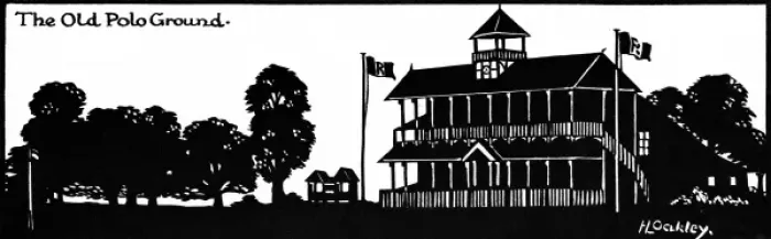 Framed Print : Silhouette of The Old Polo Ground Framed Print : Silhouette of The Old Polo Ground