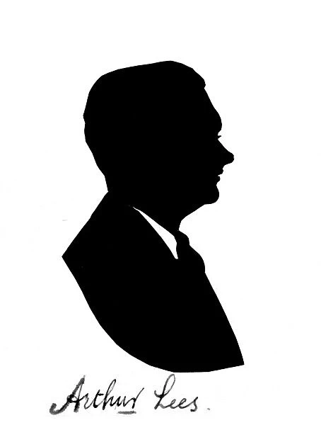 Silhouette portrait of Arthur Lees, English golfer