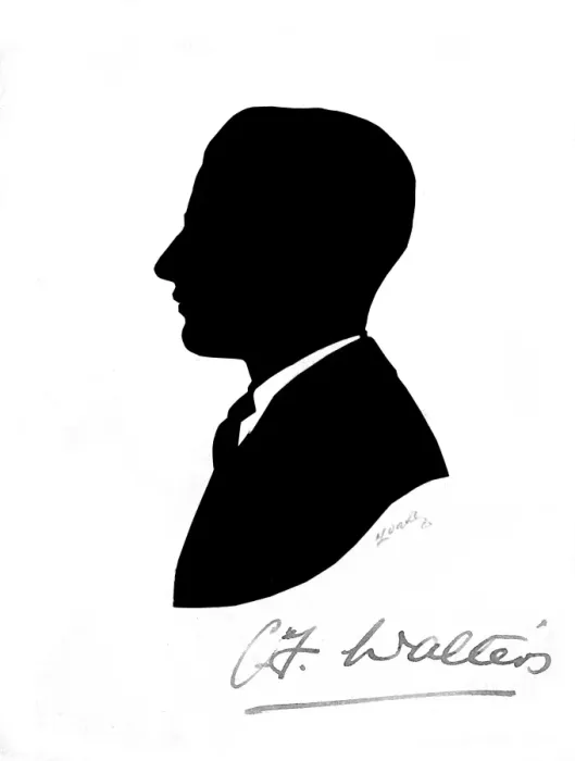 Framed Print : Silhouette portrait of C. F. Walters, cricketer Framed Print : Silhouette portrait of C. F. Walters, cricketer