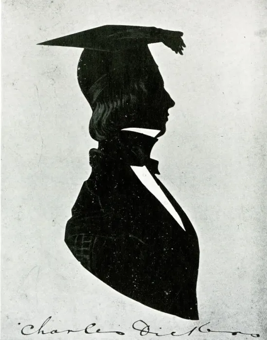 Framed Print : Silhouette portrait of Charles Dickens Framed Print : Silhouette portrait of Charles Dickens