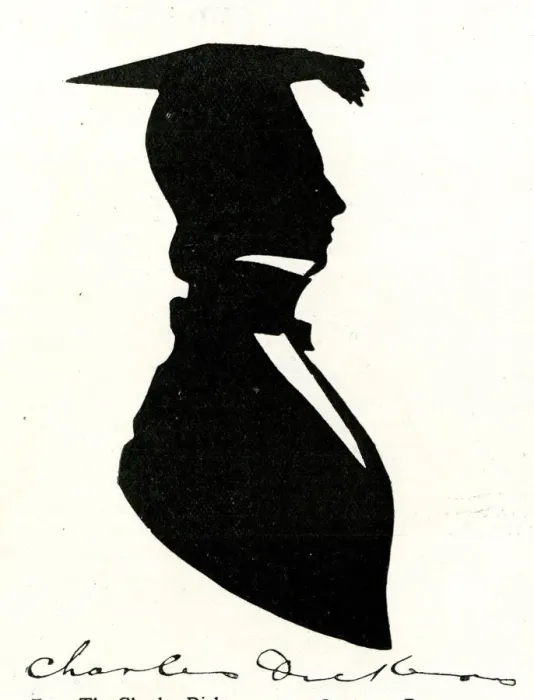 Framed Print : Silhouette portrait of Charles Dickens Framed Print : Silhouette portrait of Charles Dickens