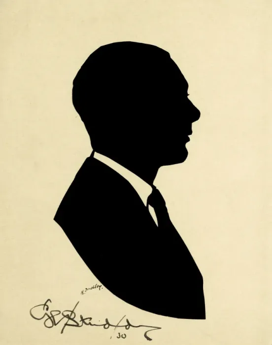 Framed Print : Silhouette portrait of George Studdy Framed Print : Silhouette portrait of George Studdy