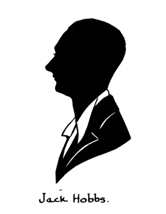 Framed Print : Silhouette portrait of Jack Hobbs, English cricketer Framed Print : Silhouette portrait of Jack Hobbs, English cricketer